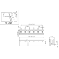 7.62mm pitch pluggable PCB terminal block male and female connector